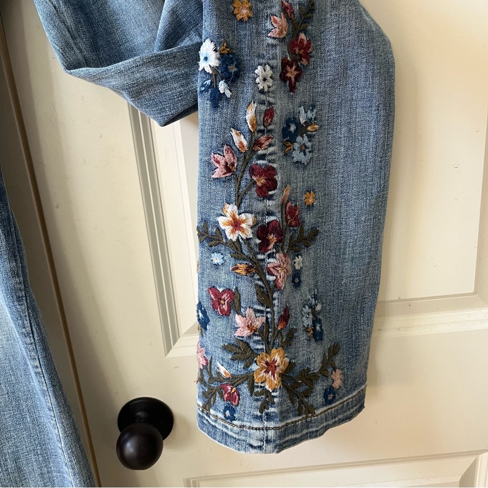 Driftwood Wyatt High Waist Embroidered Flare Jeans 28 x 34 - Picture 7 of 9